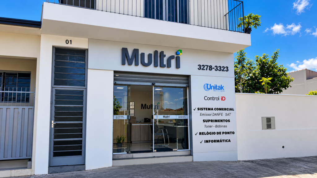 Fachada da loja Multri sistemas comerciais e equipamentos